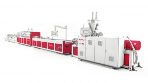 PVC profile extrusion line