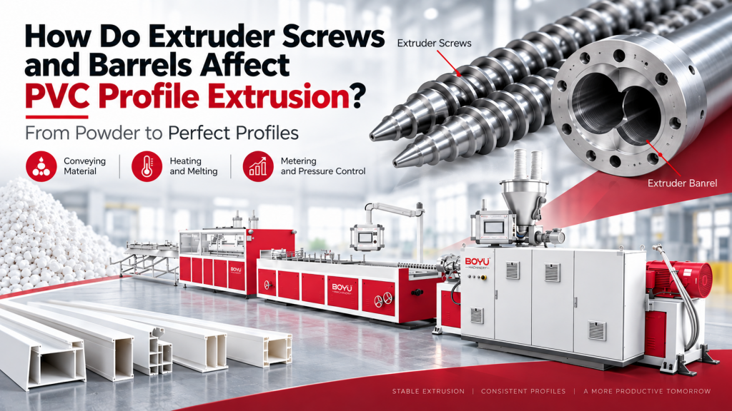 Core Functions of Extruder Screws and Barrels in PVC Profile Extrusion